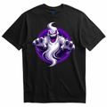 Playera negra fantasma aterrador morado de Halloween
