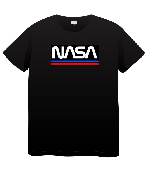NASA franjas azul y rojo