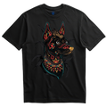 Playera negra Xoloitzcuintle prehispánico Día de Muertos