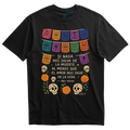 Playera negra frase Pablo Neruda Día de Muertos