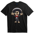 Playera negra esqueleto mariachi alegre Día de Muertos