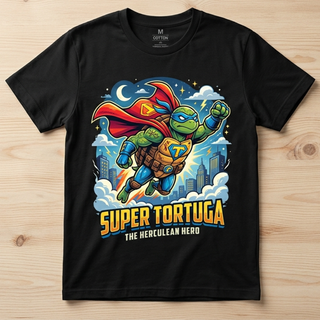 Playera con Diseño de Superhéroe | Un diseño miniatura y un diseño grande