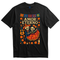 Playera negra Amor Eterno catrines bailando