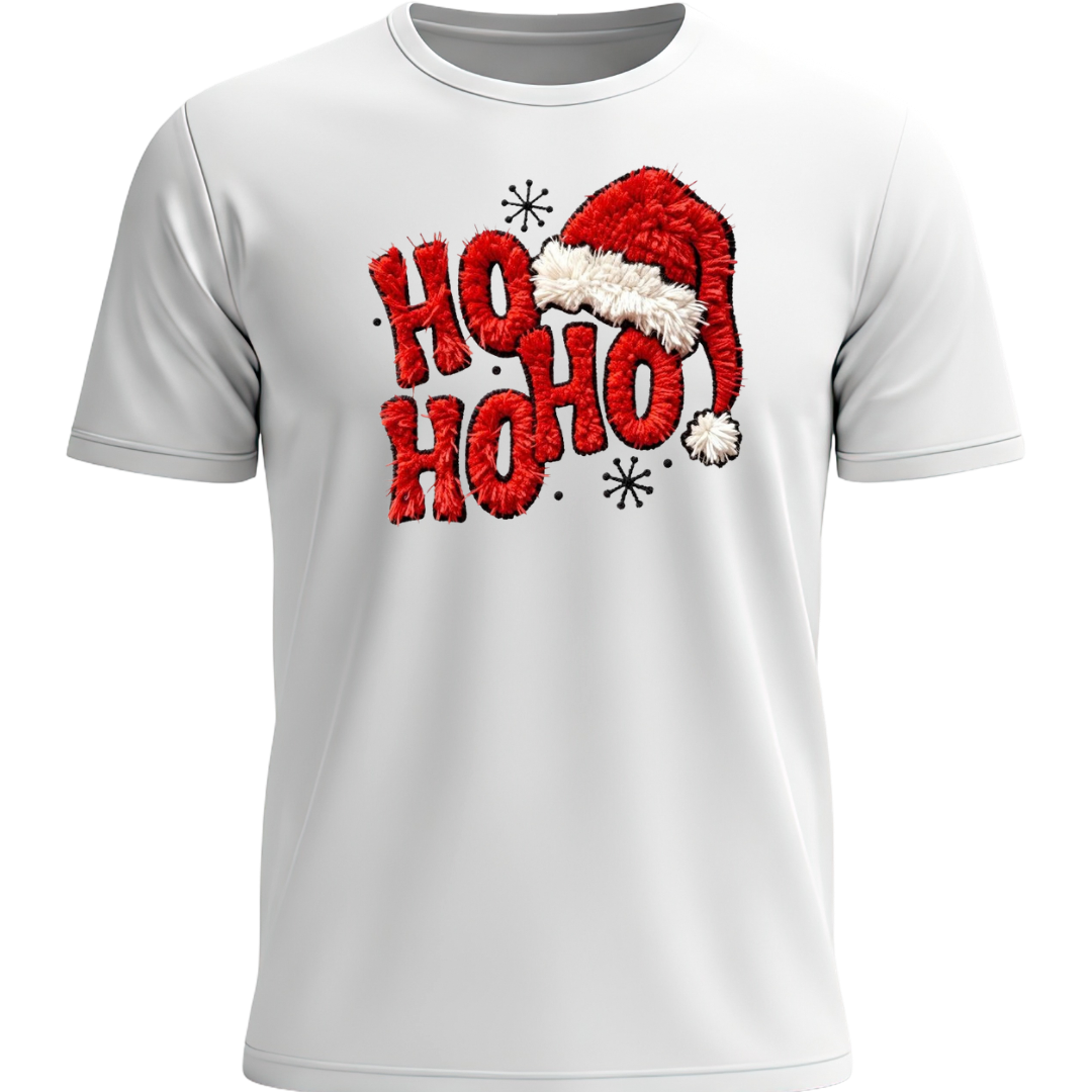 playera navideña con gorro de santa, ideal para intercambios navideños