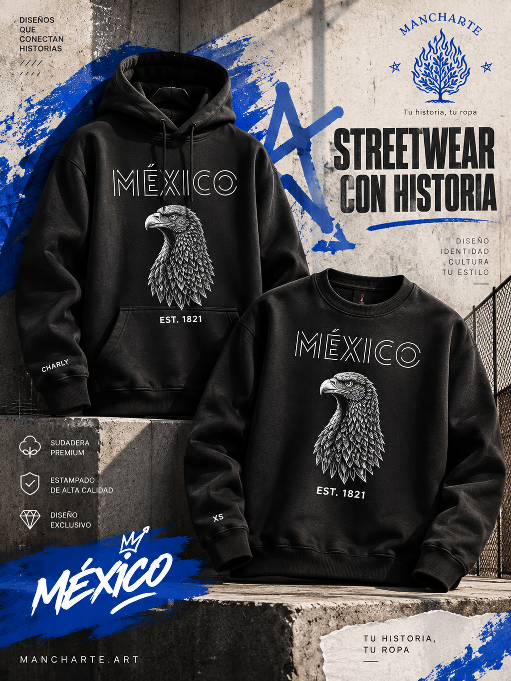 Sudadera México EST. 1821 | Diseño Exclusivo Personalizable