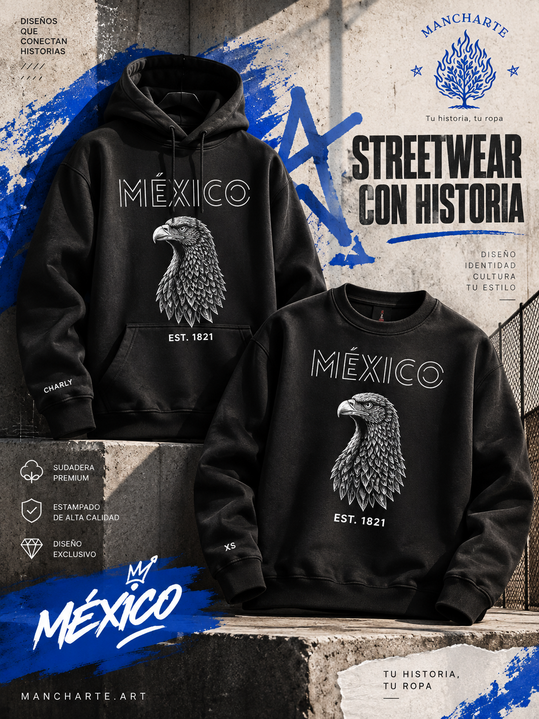 Sudadera México EST. 1821 | Diseño Exclusivo Personalizable