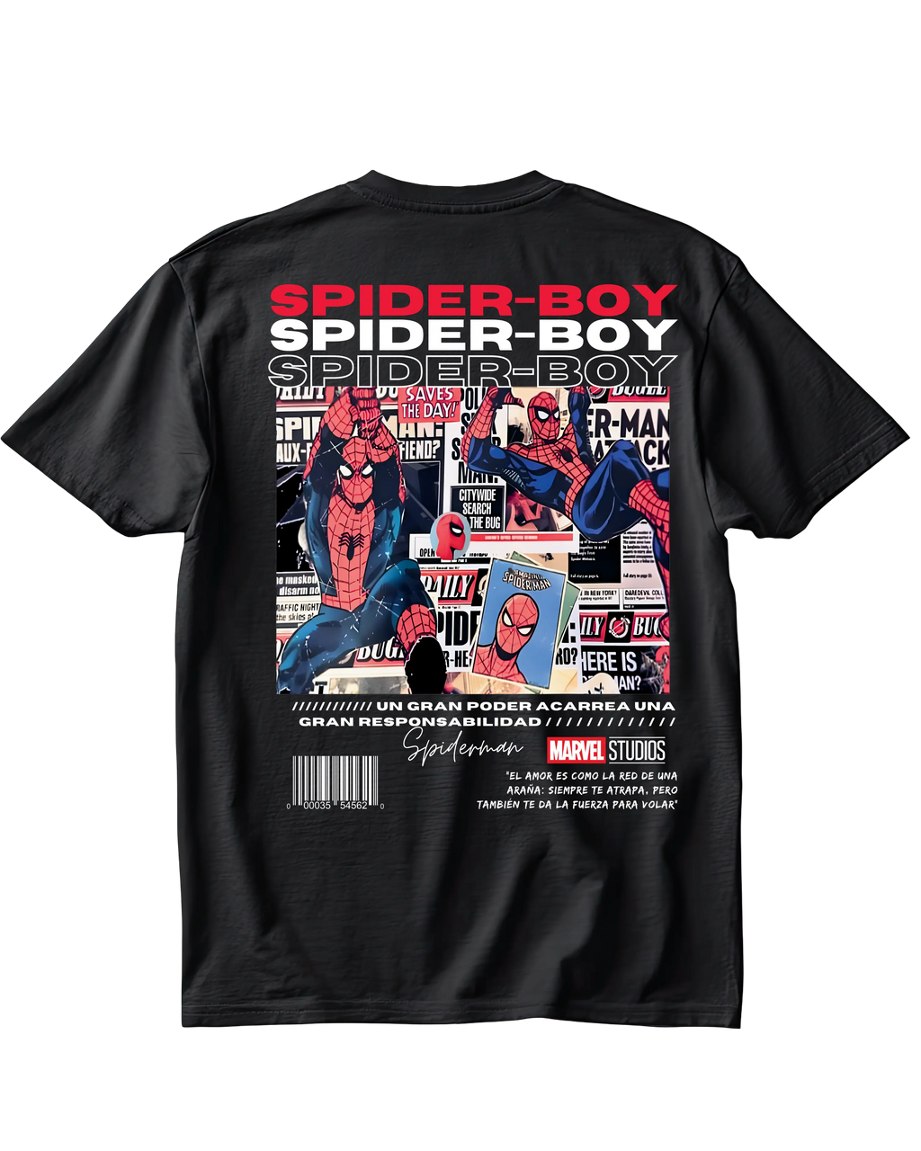 Playera Spiderman | Araña roja | Portada Comic