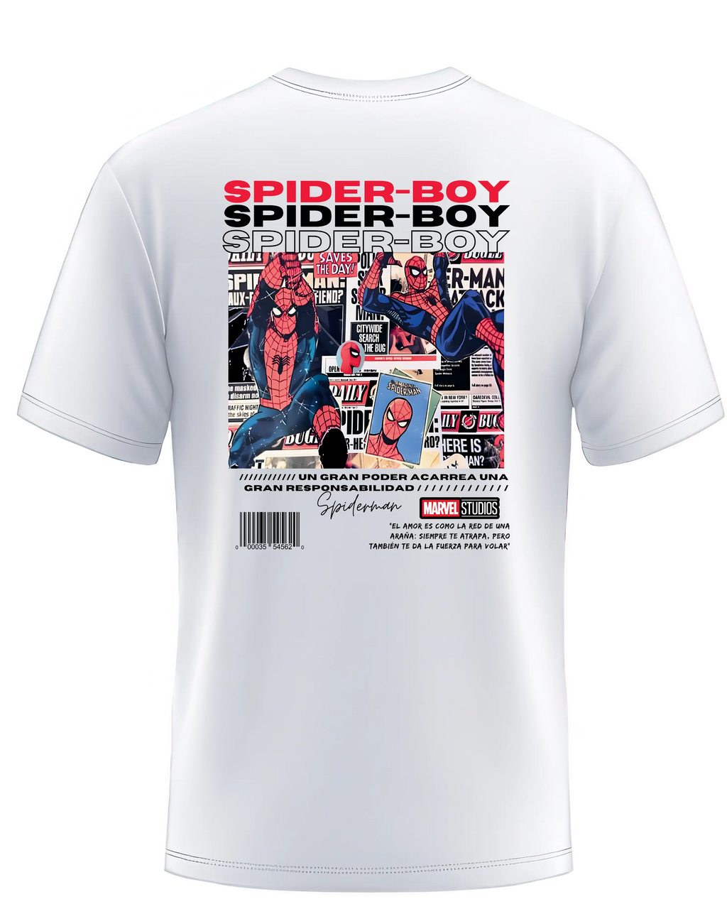 Playera Spiderman | Araña roja | Portada Comic